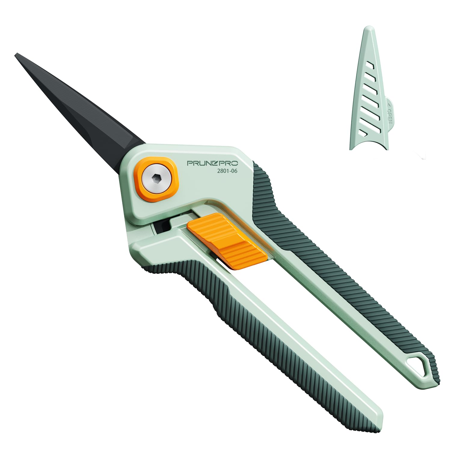 Photo 1 of PrunePro Garden Scissors Pruning Shears Sharp Stainless Steel Non-Stick Teflon Coating Blade for Precise Cuts Garden Snip Bonsai Clippers for Plants Rose Flower