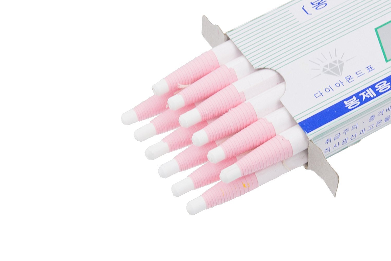 Diamond Peel-Off China Markers, Glass,Cellophane,Vinyl,Metal,Skin, Etc.Assorted - Pack of 12 (Color Mix - 2×6 Color) (White 12 Colors)