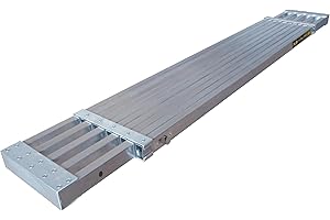 Metaltech M-PEP7000AL Telescopic Aluminum Plank Board, 6 to 9-ft. Adjustable Work Platform for Step Ladders and Sawhorses, Wo