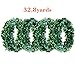 32.8 Yards Artificial Ivy Garland Foliage Green Leaves Fake Vine Headband Artificial Leaf Vine Fake Hanging Plants for Wedding Party Ceremony DIY Headbands