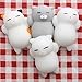 Outee Mochi Squishies Cat Toys, 5 Pcs Mochi Cat Mini Squishies Stress Cat Mochi Squeeze Toys Soft Squishies Stress Relief Animal Toys