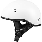 Highway 21 .357 Solid Adult Open-Face Street Motorcycle Helmet - Matte White/Small