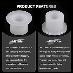 uxcell 24pcs Flanged Sleeve Bearings Plastic