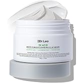 Dr.Leo 3X Acid Clay Mask, Pore Minimizing &amp; Oil Control Face Mask, 3.53oz | 3X acid dual-clay formula, deep cleans pores, reduces blackheads, controls oil, gentle non-drying for all skin types