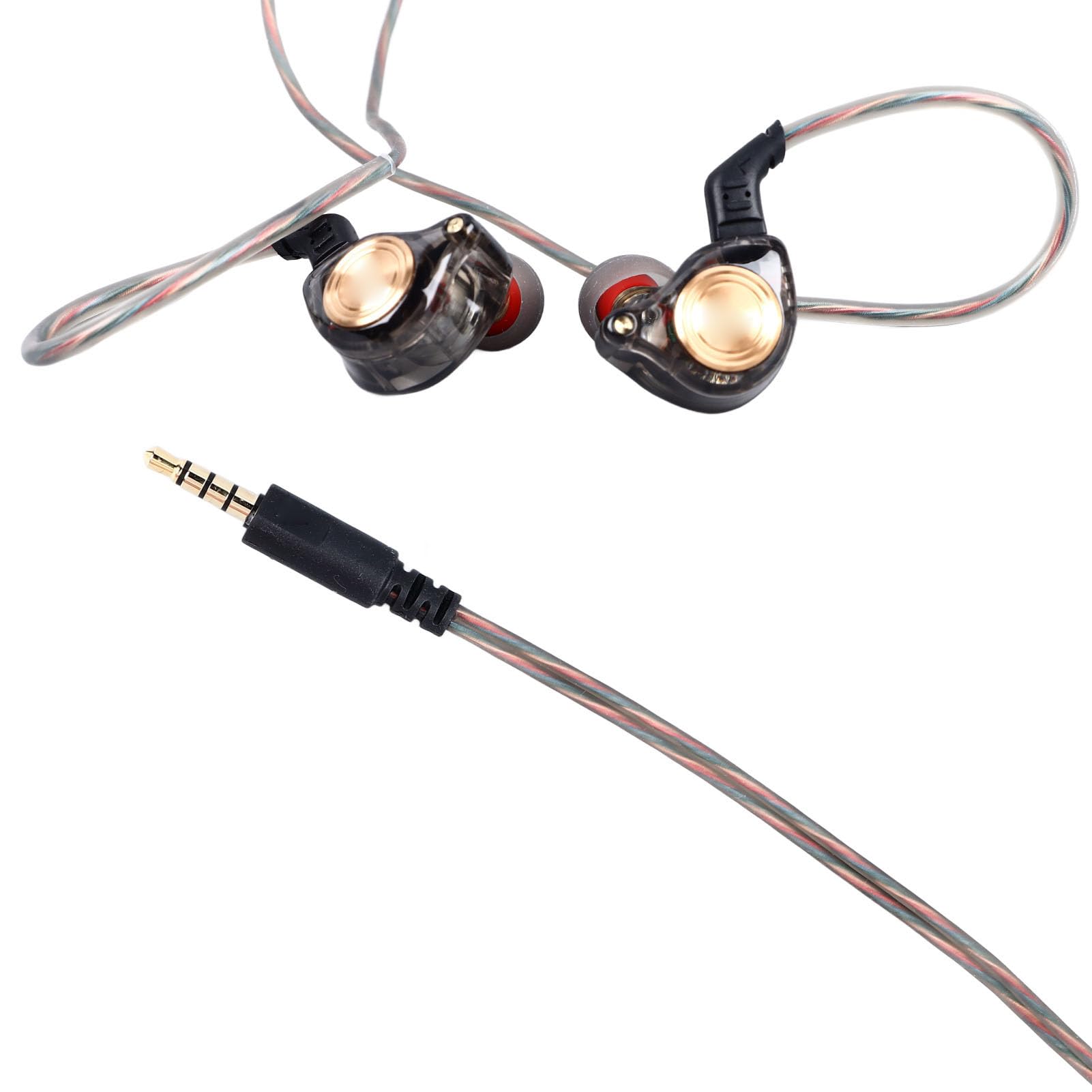 Wired Earbuds, 1DD New 10mm Dynamic Driver IEMs In-Ear Headphone with Detachable Cable, Heavy Bass, Clear Sound, Ergonomic Design, In Line Control