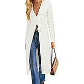 GRACE KARIN Womens Long Cardigan Trendy, Lightweight Knit Dusters Coat, V Neck Button Up Sweater Maxi Dress