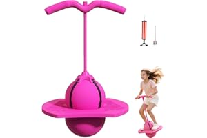 Balance Jumping Ball - Pogo Stick with Handle for Kids Age 10+ & Adults Up to 200lb, Bouncing Jump Ball Board for Indoor Outd