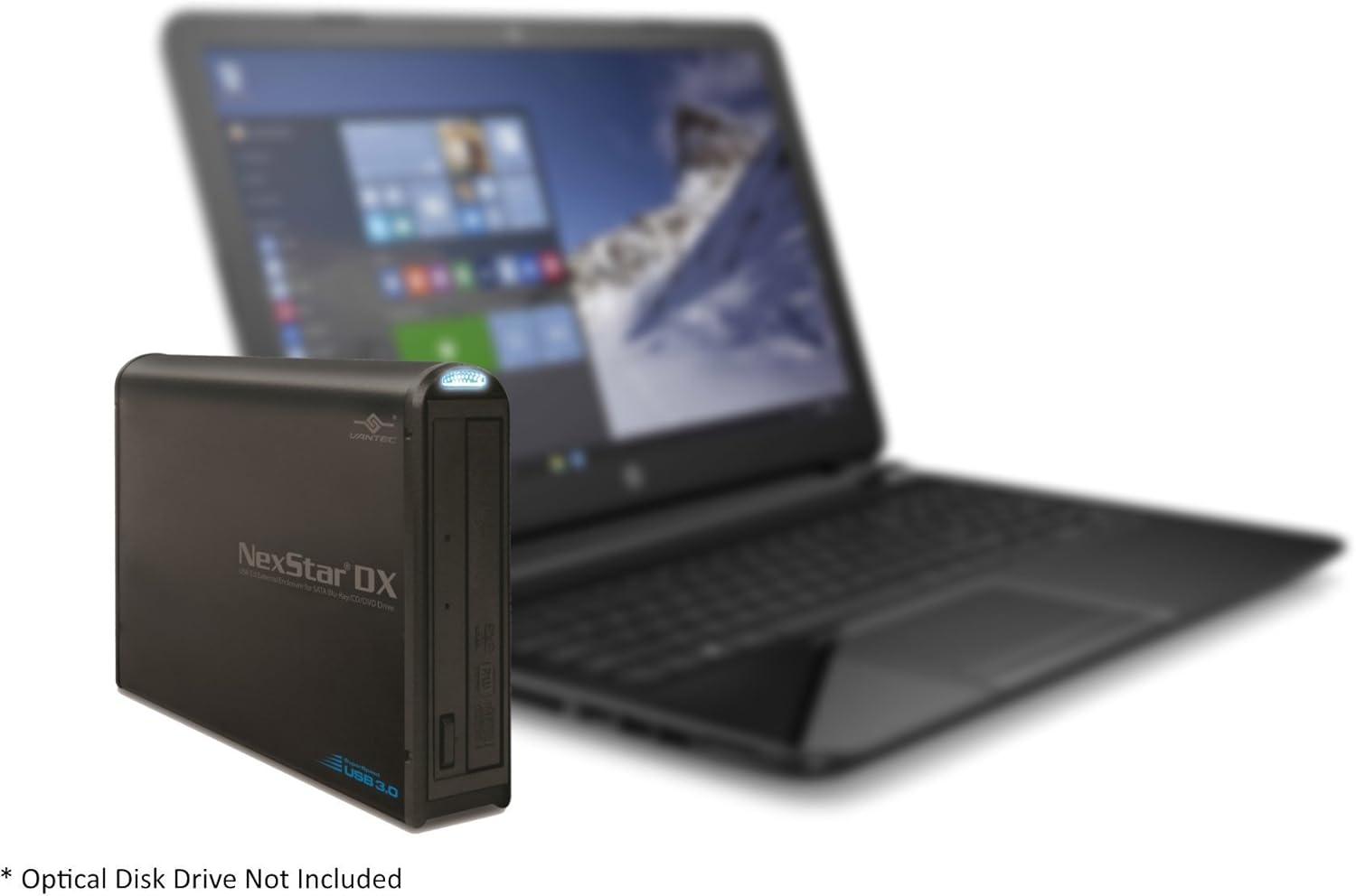 Vantec NST-536S3-BK NexStar DX USB 3.0 External Enclosure for SATA Blu-Ray/CD/DVD Drive All Black: Computers & Accessories