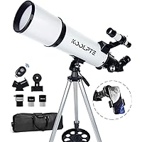 Telescope 80mm Aperture 600mm - Astronomical Portable Refracting, Fully Multi-Coated High Transmission Coatings AZ Mount with
