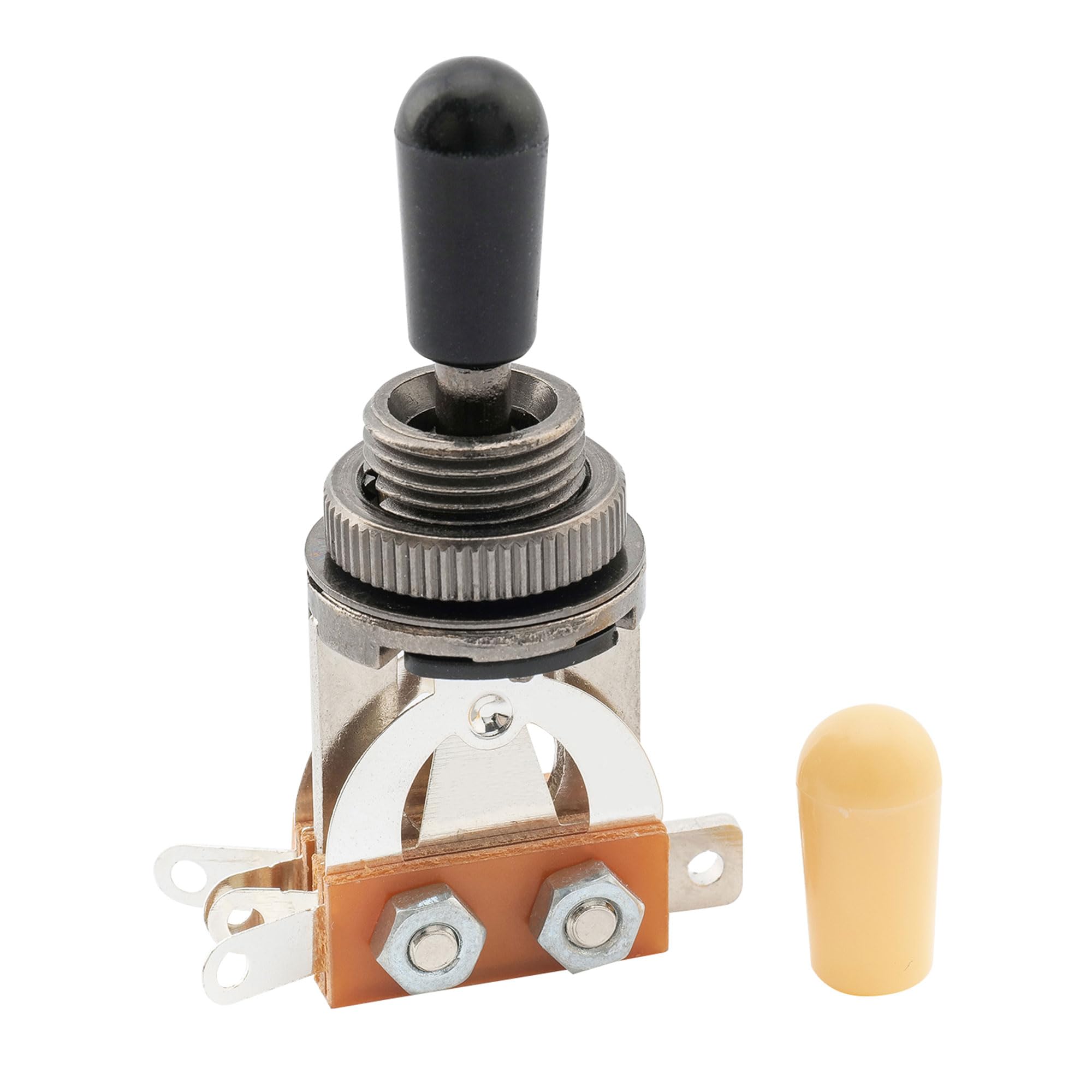 Musiclily 3 Way Short Straight Toggle Switch Pickup Selector for Les Paul/SG Style Electric Guitar, Cosmo Black Top with Black Tip