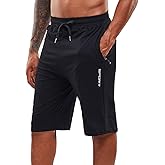 YAWHO Men's Workout Running Shorts Sports Fitness Gym Training Quick Dry Athletic Performance Shorts with Zip Pockets