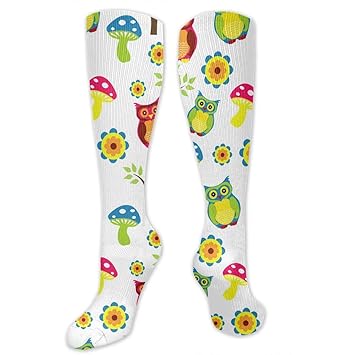Amazon Com Donvoon Cute Owl Pattern Polyester Cotton Over Knee
