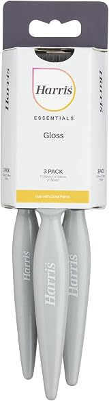 Harris Essentials Woodwork Gloss Paint Brush 3 Pack 1in 1.5in 2in view 2