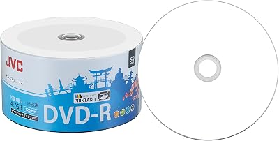 JVC DVD-R Printable Blank Discs 50-Pack Data Video Audio Media