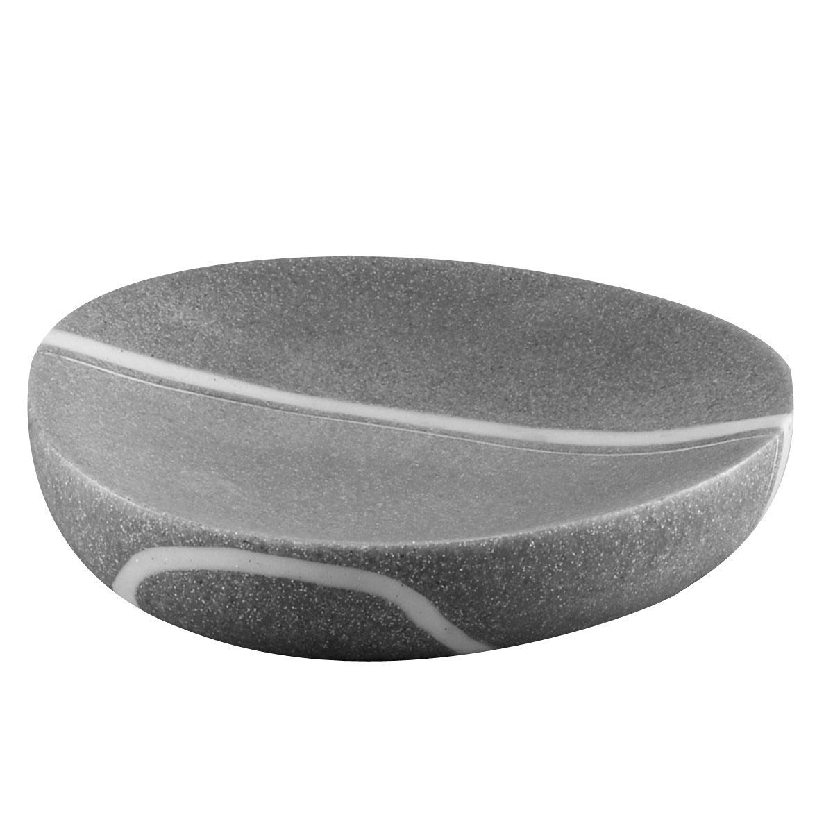 Zeller Soap Dish, Plastic, Stone Optic