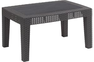Flash Furniture Seneca Dark Gray Faux Rattan Coffee Table