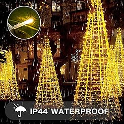 suddus Christmas Lights Outdoor,66 ft 200 LED Warm