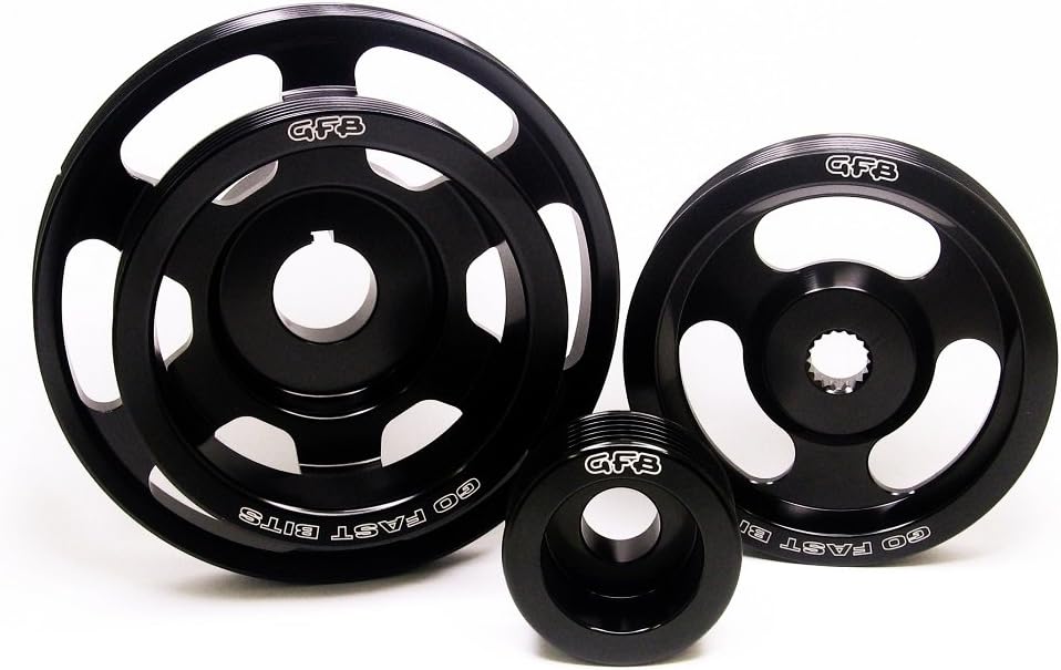 3-piece underdrive pulley kit (Crank, alternator & power steering pulleys & required belt. Suits WRX/STi MY08-14, Liberty GT MY03-12, Forester XT MY09-12)
