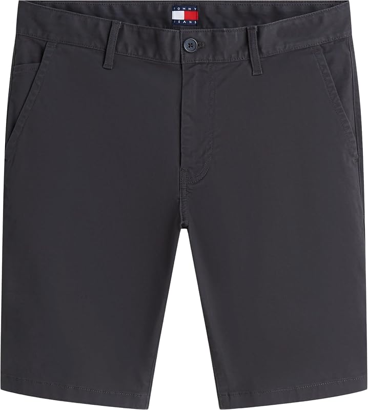 Pantalón Corto Chinos Hombre Scanton Slim Fit, Gris (Washed Black), 29W