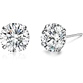 SBLING Platinum Plated Sterling Silver Stud Earrings Made with Austrian Crystals