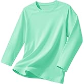 Silenroar Boys Long Sleeve Athletic Shirts Kids Active Wear Youth Dry Fit | Regular fit, breathable moisture wicking stretch fabric, sun protection, raglan arms, running hiking gym soccer sports tops