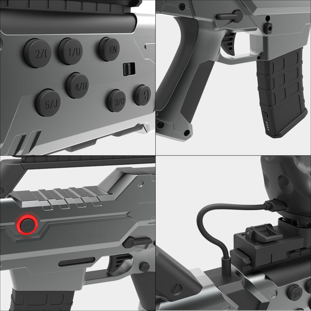 VR Gun Controller Tracker with HTC VIVE Virtual Reality VR Gaming Rifle Bluetooth 4.0 Shooting