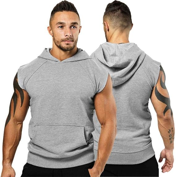 grey tank top outfit men