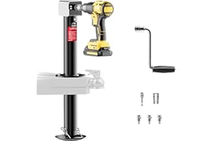 FZZD 5000 lbs A-Frame Trailer Jack, 20-24V Cordless Drill Compatible, 23" Lift, for Utility,RVs