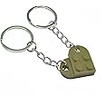 COMFOPET Heart Keychains Matching Brick Keychain for Couples Keychain Heart Building Block Keychain for Boyfriend Girlfriend