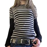 Y2k Grunge Shirts Women Long Sleeve Gothic Vintage Graphic Print Aesthetic Tops Teen Girl Emo Goth Baggy Tees