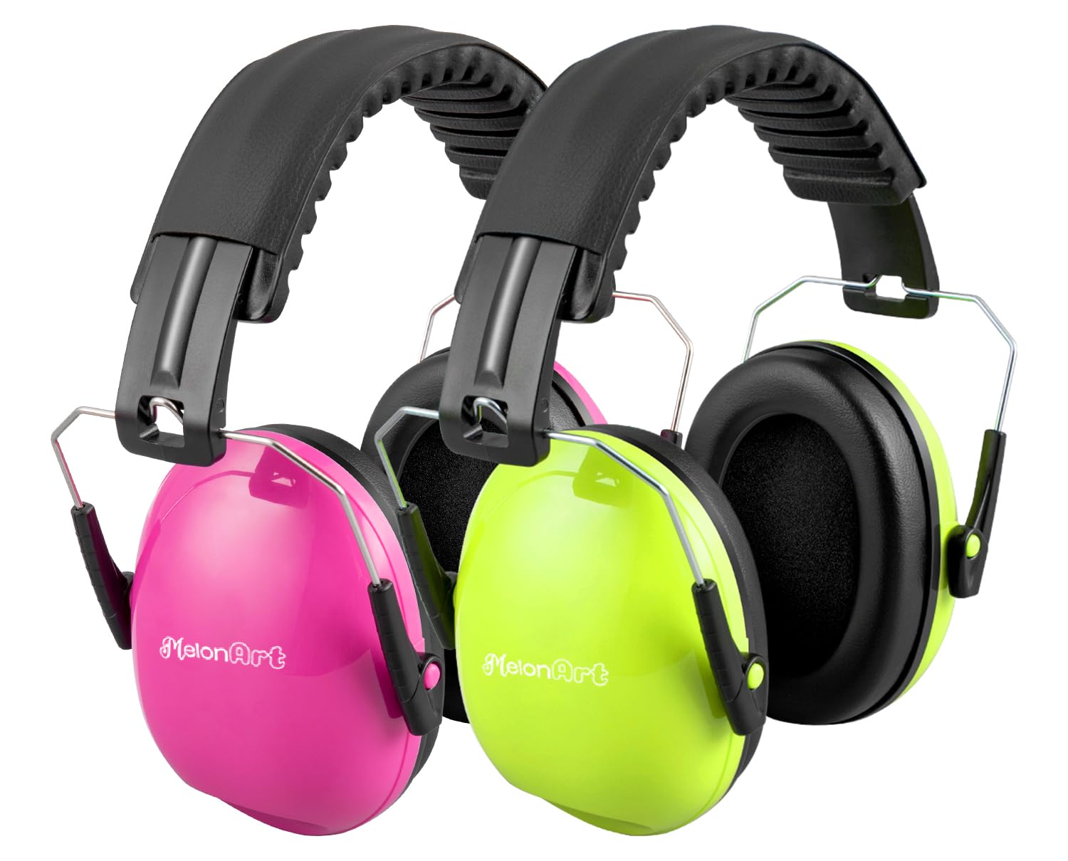 Photo 1 of MelonArt Kids Ear Protection Earmuffs Safety Hearing Protection Headphones Noise Reduction for Autism Sensory Kids Chirldren (Green & Pink)