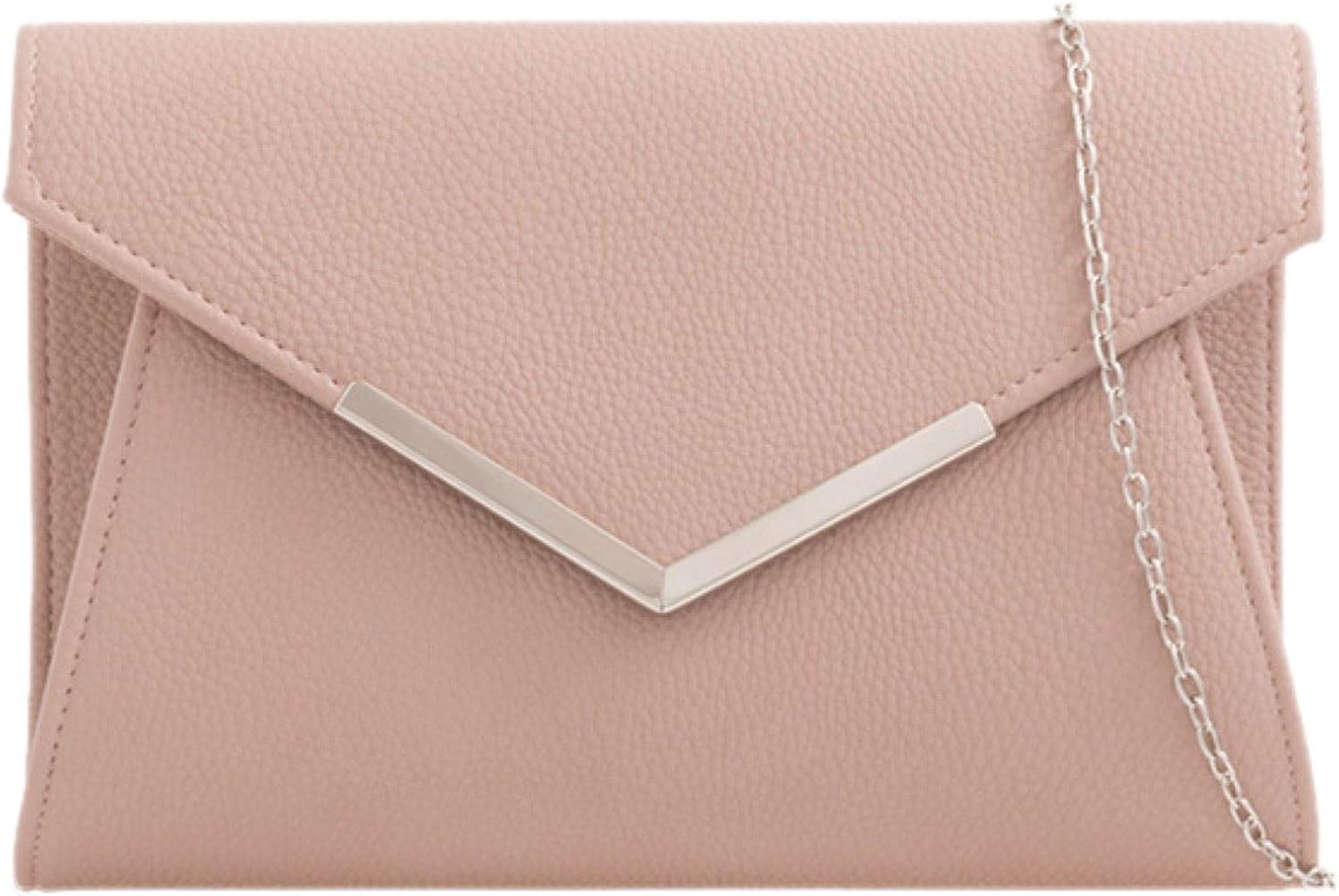 Girly Handbags Womens Metallic Frame Clutch Bag - Nude