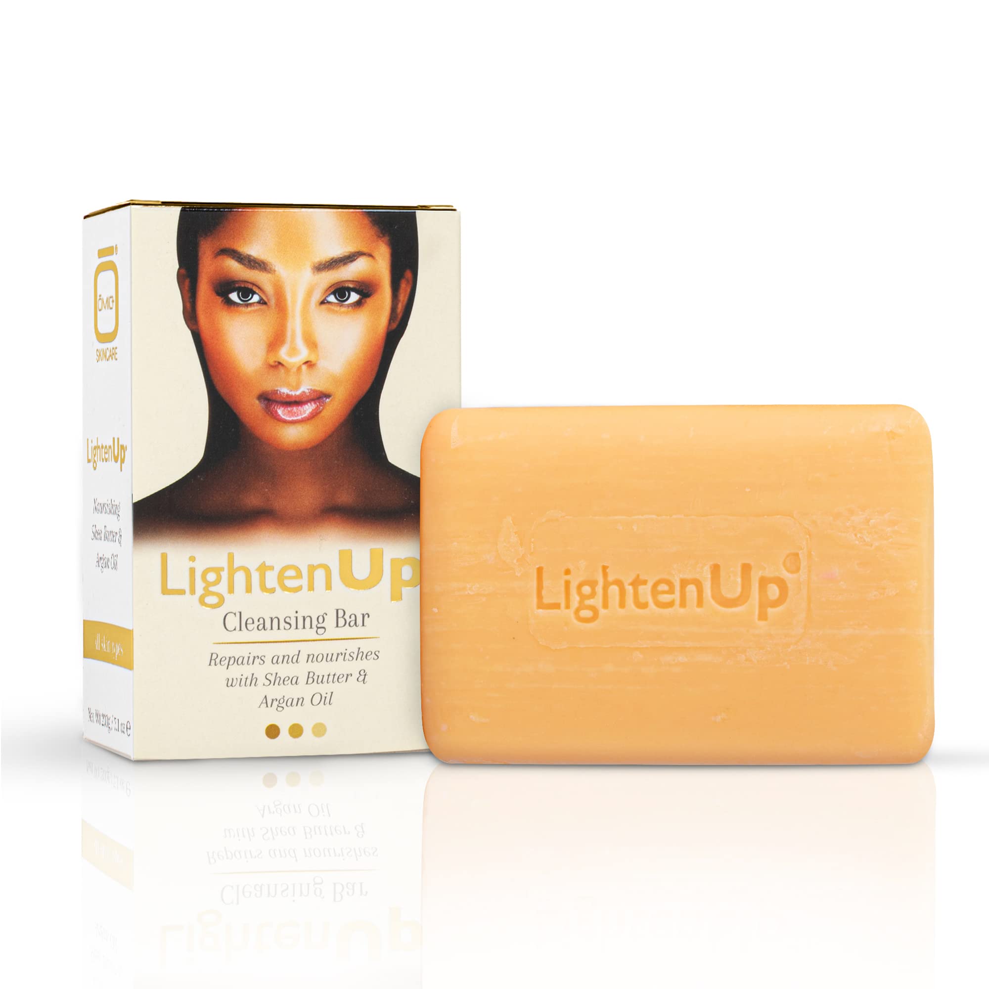 LightenUp Anti-Aging Cleansing Bar Soap 200g - Anti-oxidant Properties, with Shea Butter and Argan Oil
