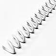 Binditek 50 Pack Plastic Spiral Binding Coils, 12mm(1/2"), 90 Sheet Capacity, 4:1 Pitch, White, 48Loops, for Letter Size, for Students and Coworkers