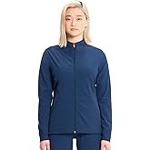 Cherokee Infinity Womens Zip Front Scrub Jacket, Contemporary Fit, Stand-Up Collar, 2 Pockets, Back yoke seams - IN320A