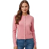 OSABASA Women's Casual Slim Fit Cardigan Sweaters Long Sleeve Button Down Lightweight Waist Length
