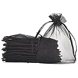 Gmnosuw 100 Count Organza Drawstring Gifts Bags for