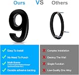 Vicloon 3D Self-Adhesive Mailbox Number 3 Inches Black ABS Acrylic view 5