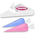 Piping Bags, Pastry Bags 18 Inch 100pcs, Disposable Icing Piping Pastry Bags For Cookie/Cake Decorating Supplies, Anti Burst And Non-Slip Thicken Cake Decorating Bags