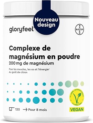 Complexe de magnésium en poudre 600g - Bisglycinate, citrate & malate hautement dosé - Solubilité rapide - Pour les muscles, les nerfs & l'équilibre électrolytique* - Goût citron - 100% pur
