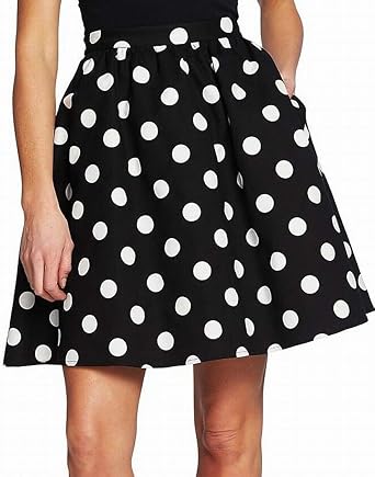 CeCe Dappled Dot A-Line Skirt (Rich 