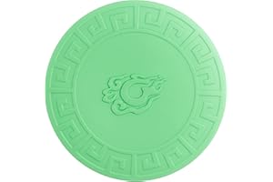 AIYGOUWU Dog Flying Discs,Natural Rubber Dog Toy for Training Speed and Precise Fetch,Great for Beach and Pool,6 inch Diameter for Medium/Small Breeds (Green)