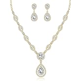 GULICX AAA Cubic Zirconia CZ Silver Plated Base Women's Party Jewelry Set Earrings Pendant Necklace