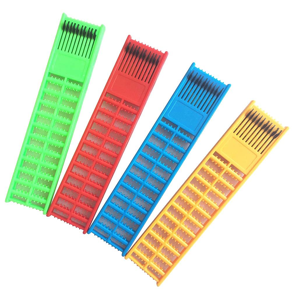 Hosuho 4PCS Double Side Fishing Rig Tackle Storage Board Fishing Line Hook Holder Equipment Spring Hanging Sub-line Board Tangle-Free Fishing Tackle Accessories