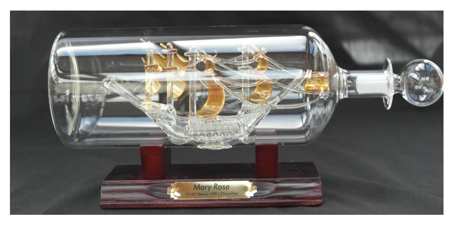 Stunning Model of The Mary Rose in a Glass Bottle