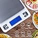 Dapai Mini Digital Kitchen Scale, Multifunction Food Scale, 0.1g-3kg, Tare & PCS Functions, Back-Lit LCD Display, Stainless Steel, Batteries Included (Silver)