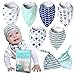 Baby Bandana Drool Bibs for Boys and Girls with Matching Beanie Hats, Unisex 8-Pack, Baby Bibdanas for Drooling and Teething, 100% Cotton, Soft, Absorbent, Baby Shower Gift for Newborns, Bonus EBook