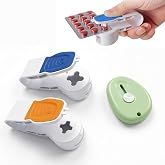 Portable Pill Popper | Easy Press Pill Remover, Collection Box, Travel Tablet Taker for Seniors Arthritis Weak Hands