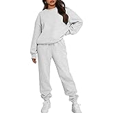 Trendy Queen Sweatsuits Women 2 Piece Outfits Two Piece Crewneck Sweatshirts Sets Lounge Fall Sweatpants 2026 Tracksuits