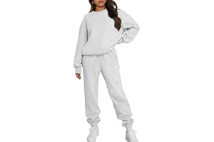 Trendy Queen Sweatsuits Women 2 Piece Outfits Two Piece Crewneck Sweatshirts Sets Lounge Fall Sweatpants 2025 Tracksuits